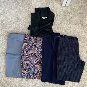 Bundle Pendleton Size 4 Top with Pants and Capris
